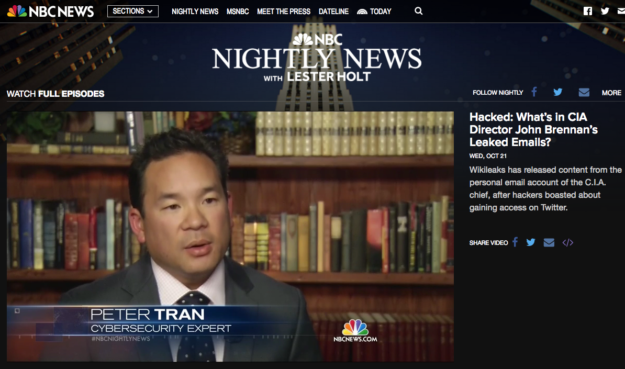 NBC Nightly News - CIA Director Leaked Emails